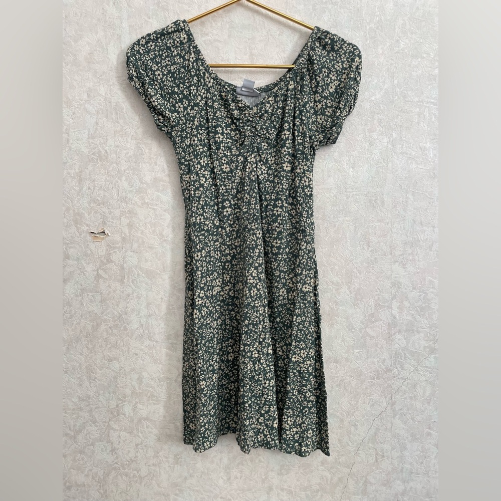Colorful Planet girls extra large 14-16 green floral dress
